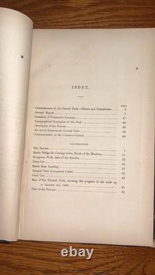 1863 New York Central Park Board Of Commissioners Report