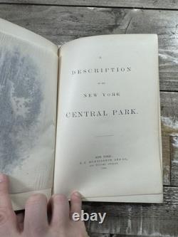 1869 Antique History Book A Description of the New York Central Park Illus