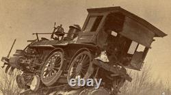 1885 Train Wreck Albumen Photo PIGGYBACK New York Central Railroad Batavia