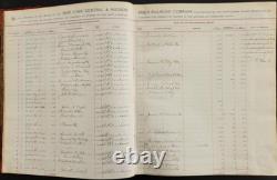 1897 antique NEW YORK CENTRAL and HUDSON RIVER RAILROAD handwritten LEDGER