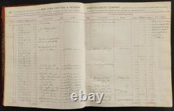 1897 antique NEW YORK CENTRAL and HUDSON RIVER RAILROAD handwritten LEDGER