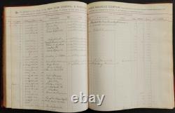 1897 antique NEW YORK CENTRAL and HUDSON RIVER RAILROAD handwritten LEDGER