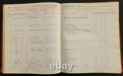 1897 antique NEW YORK CENTRAL and HUDSON RIVER RAILROAD handwritten LEDGER