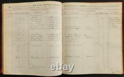 1897 antique NEW YORK CENTRAL and HUDSON RIVER RAILROAD handwritten LEDGER