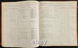1897 antique NEW YORK CENTRAL and HUDSON RIVER RAILROAD handwritten LEDGER