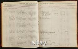 1897 antique NEW YORK CENTRAL and HUDSON RIVER RAILROAD handwritten LEDGER