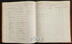 1897 antique NEW YORK CENTRAL and HUDSON RIVER RAILROAD handwritten LEDGER