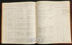 1897 antique NEW YORK CENTRAL and HUDSON RIVER RAILROAD handwritten LEDGER