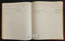 1897 antique NEW YORK CENTRAL and HUDSON RIVER RAILROAD handwritten LEDGER