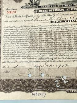 1912 NY Central & Hudson River RR $1000 Gold Bond Paine Webber