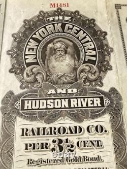 1912 NY Central & Hudson River RR $1000 Gold Bond Paine Webber