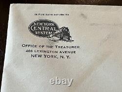1940 New York Central System Railroad Steam Engine Mail Room Cancel To Indiana