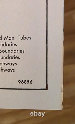 1948 NYC New York Central System Rail Map 22 x 17 Color No Pin Holes, Tears