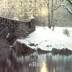30Wx30H TWILIGHT IN CENTRAL PARK by ROD CHASE MANHATTAN NEW YORK CANVAS