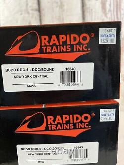 3 x New York Central Railroad RD-1 2 & 3 Rapido Budd LOT Sound DCC HO $975 MSRP