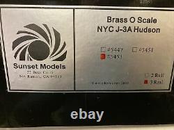 3rd Rail / Sunset Models O Scale Brass NYC J-3A Super Hudson Locomotive #5453