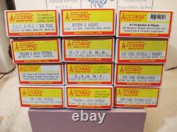 ACCURAIL NEW YORK CENTRAL12-PACK-KITS EARLY SUBSIDIARIES ALL DIFIRENT CAR NOs