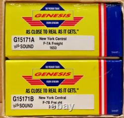 ATHEARN GENESIS 1517 NEW YORK CENTRAL F7A /F7B SET WithDCC/SOUND HO SCALE