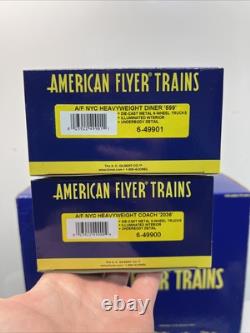 American Flyer 6-48990 New York Central 4 Car Heavyweight Passenger Set NYC LN