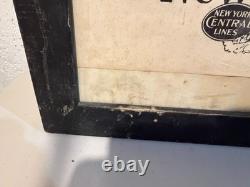 Antique 1926 20th Century Limited New York Central Lines Railroad Poster