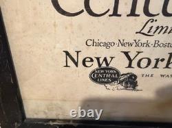 Antique 1926 20th Century Limited New York Central Lines Railroad Poster