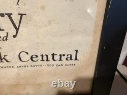 Antique 1926 20th Century Limited New York Central Lines Railroad Poster