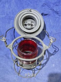 Antique DRESSEL Arlington NJ NYCS New York Central Railroad Lantern with Red Globe