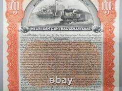 Antique Gold Bond Stock New York Central & Hudson River Railroad
