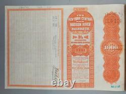 Antique Gold Bond Stock New York Central & Hudson River Railroad