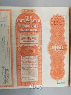Antique Gold Bond Stock New York Central & Hudson River Railroad