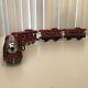 Antique New York Central Mechanical Wind-up Train Set Red Theme Locomotive Mix