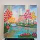 Art 12/12 Original Oil Painting, Autumn In New York. Central Park