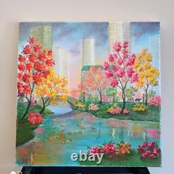 Art 12/12 Original Oil painting, Autumn In New York. Central Park