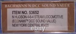 Bachmann #53652 N SCALE New York Central 4-6-4 Hudson Steam Locomotive #5420 NEW