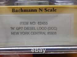 Bachmann 62455 Nyc New York Central Gp7 Diesel Loco Engine DCC Nib N Scale Lqqk
