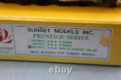 Brass Ho Scale Sunset Models Nyc 4-6-4 Locomotive & Tender With Walscharts Valve