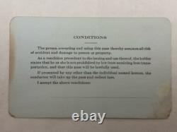 Central New York Southern Railroad Pass #174 Issued 1916. Scarce Pass