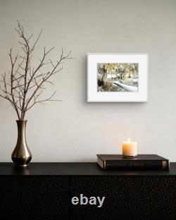 Central Park 7x5 New York Watercolor Painting Urban Landscape Wall Decor