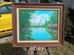 Central Park New York City original acrylic hand painted canvas, landscape paint