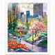 Central Park In Spring New York Print From Watercolor Original Painting Artwork