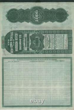 Chauncey Depew Signed New York Central And Hudson River Railroad Bond From 1898