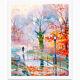 Fall In Central Park New York Print From Watercolor Original Painting Artwork