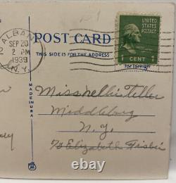 George Washington 1 Cent Stamp 1789-1797 New York Central RR Station Albany 1939
