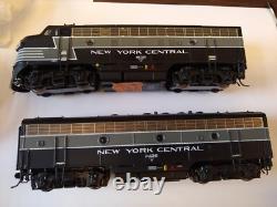 HO Broadway Limited F7A&B Locomotives set New York Central #1638 2426 with Sound