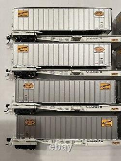 HO Lot of 4 Walthers New York Central Flexi Van Flat Cars with Trailers NYC Set #2