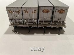 HO Lot of 4 Walthers New York Central Flexi Van Flat Cars with Trailers NYC Set #2