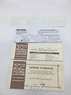 HO Walthers 932-9316 New York Central 20th Century Limited 68 Seat Diner Car NYC