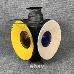 Handling St. Louis 4 Way New York Central System Railroad Lanturn Glass Lenses