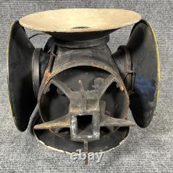 Handling St. Louis 4 Way New York Central System Railroad Lanturn Glass Lenses