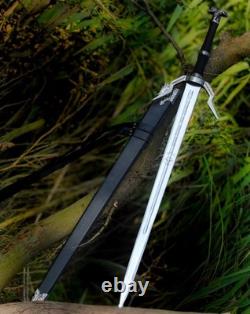 Handmade Carbon Steel The Witcher Sword, Sword of Geralt of Rivia, Feline Sword
